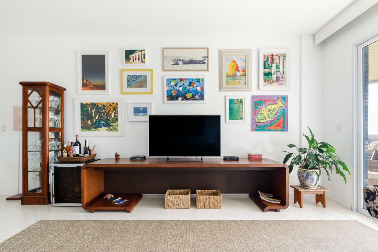 Apartamento com 4 suítes pé na areia Florianópolis Esterno foto