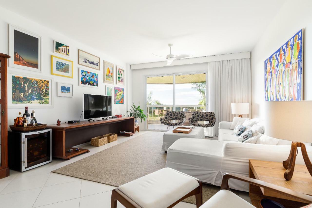 Apartamento com 4 suítes pé na areia Florianópolis Esterno foto