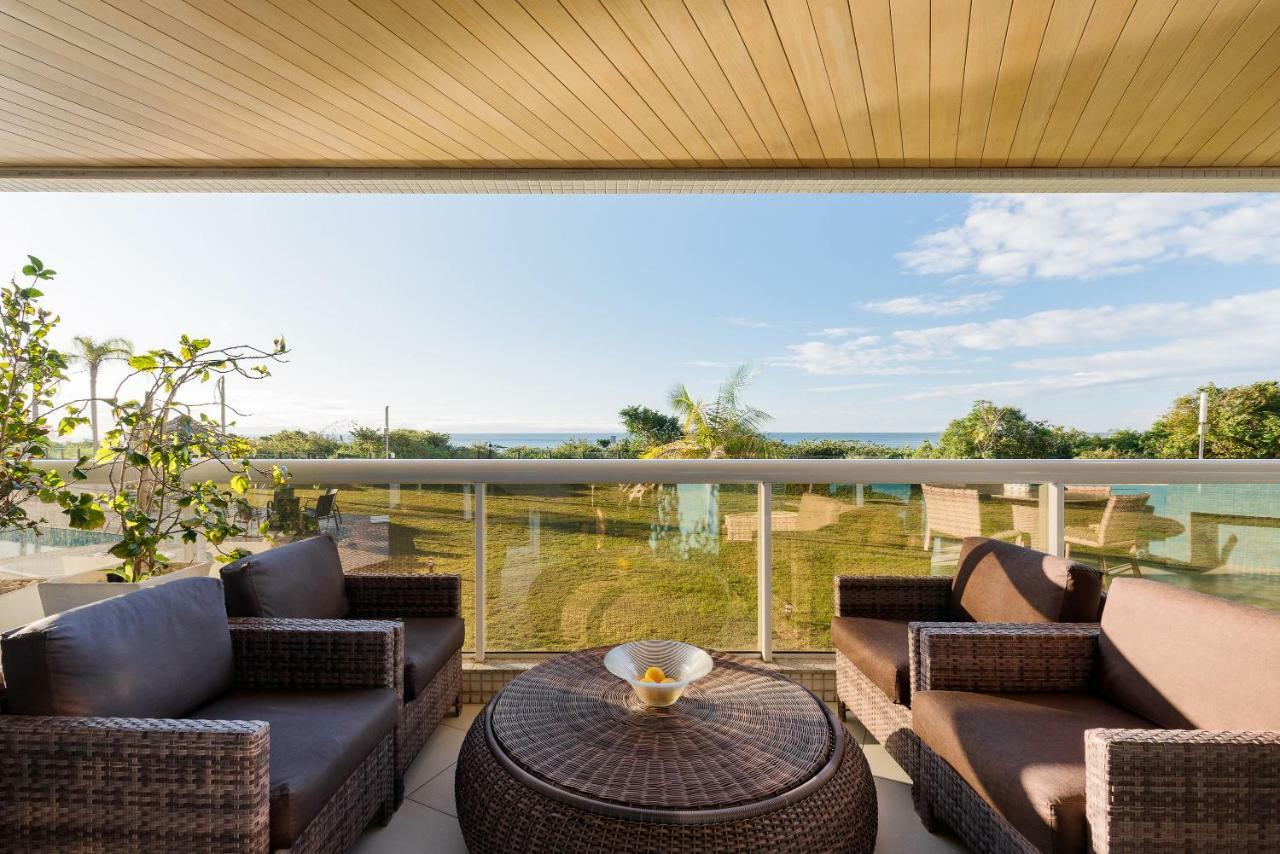 Apartamento com 4 suítes pé na areia Florianópolis Esterno foto