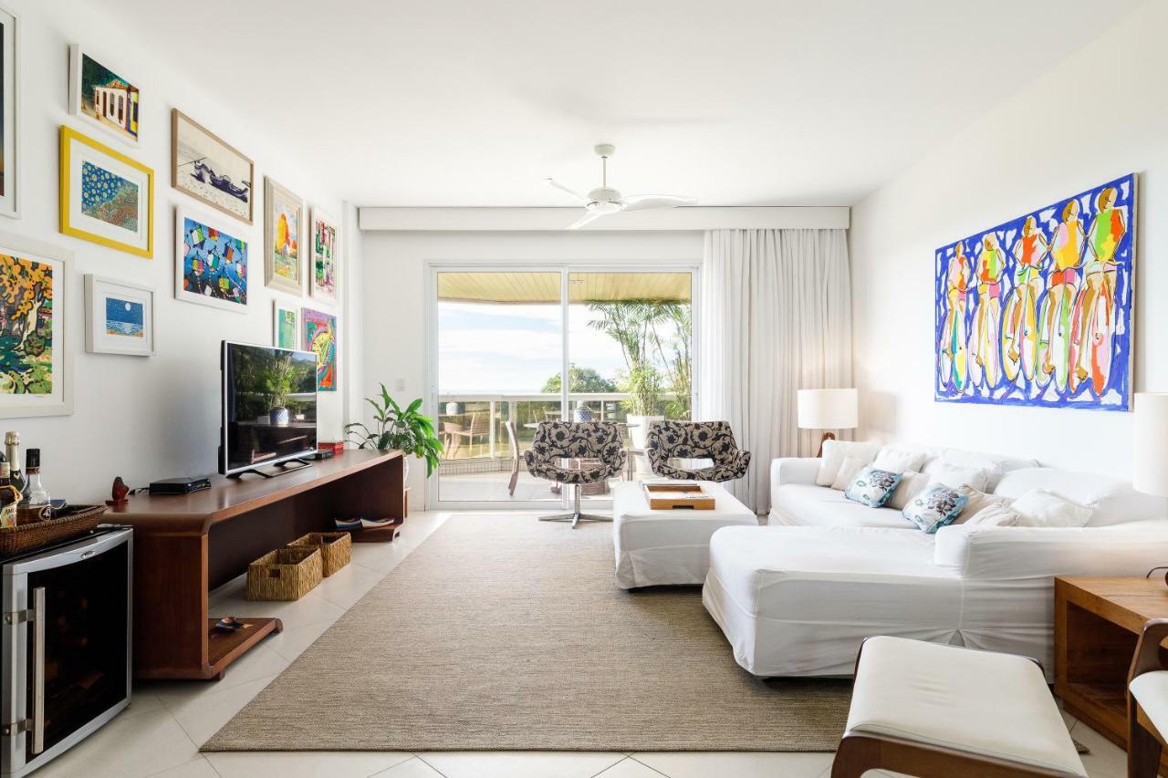 Apartamento com 4 suítes pé na areia Florianópolis Esterno foto