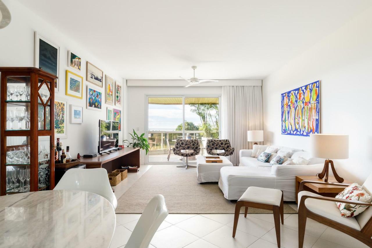 Apartamento com 4 suítes pé na areia Florianópolis Esterno foto